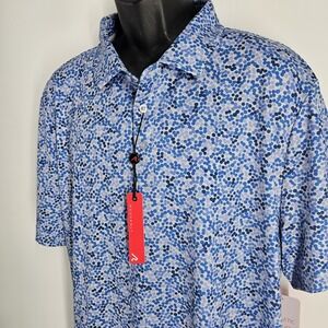 Redvanly Fourcy Polo Shirt Mens Size XXL Performance Blue Lavender Luxury